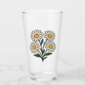 cup with flowers glas (Voorkant)