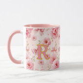 Cup with initial, Romantic cup, mug for her Mok (Links)