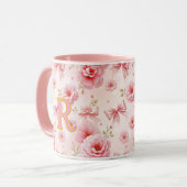 Cup with initial, Romantic cup, mug for her Mok (Voorkant links)