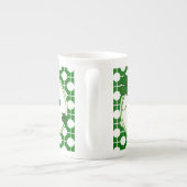 Cupan Tae Gaelic Shamrock Bone China Mok (Achterkant)