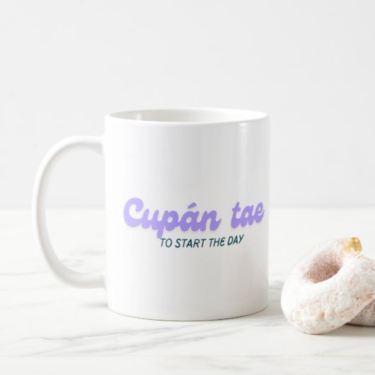 Cupán tae Irish Gaelic Tea Mok (Met donut)