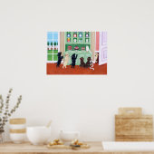 Cupboard Labrador Puppies Art Print (Keuken)