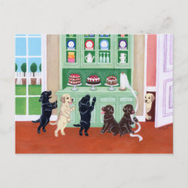Cupboard Labrador-Puppies Briefkaart
