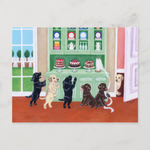 Cupboard Labrador-Puppies Briefkaart