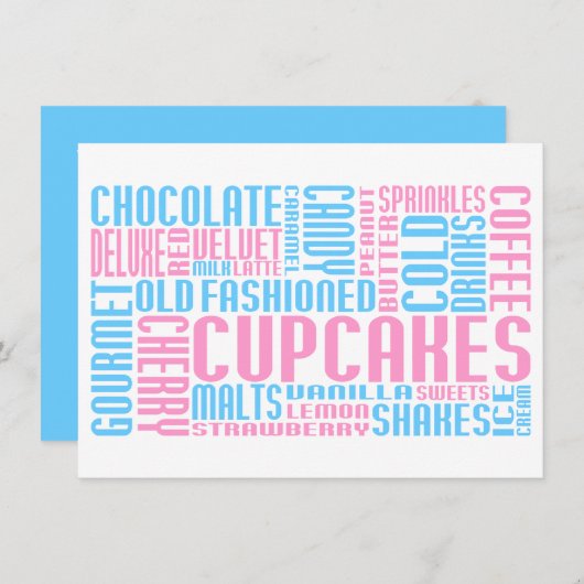 cupcak chitChat Kaart (Voorkant / Achterkant)