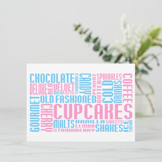 cupcak chitChat Kaart (Staand voorkant)