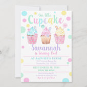 Cupcake 1st Birthday Uitnodiging Onze Kleine Cupca (Voorkant)