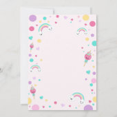 Cupcake 1st Birthday Uitnodiging - Unicorn Cupcake (Achterkant)