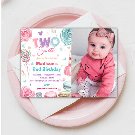 Cupcake 2e verjaardagsfeestje Twee lief Snoep Kaart