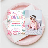 Cupcake 3e verjaardagsfeestje drie ooit is zo lief kaart