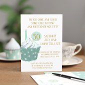 Cupcake 50th Birthday Party Invitation Kaart