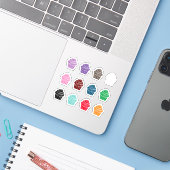 Cupcake aangepaste kleur Schattigee taarten Sticker (Laptop met iPhone)