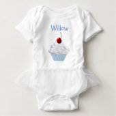 Cupcake Aangepaste naam Tutu Shirt (Voorkant)