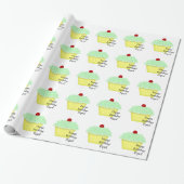 Cupcake aangepaste naam wrapping papier (Uitgerold)