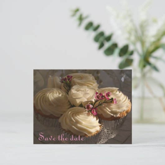 Cupcake Aankondigingskaart (Staand voorkant)