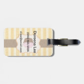  Cupcake Achtergrond Bagagelabel (Achterkant horizontaal)