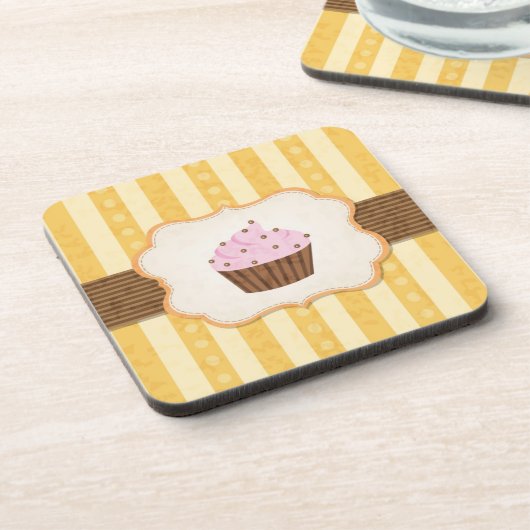  Cupcake Achtergrond Bier Onderzetter (Linkerzijde)