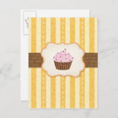  Cupcake Achtergrond Briefkaart (Voorkant / Achterkant)