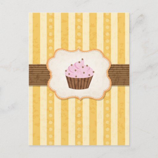  Cupcake Achtergrond Briefkaart (Voorkant)