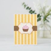  Cupcake Achtergrond Briefkaart (Staand voorkant)