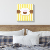 Cupcake Achtergrond Canvas Afdruk (Insitu (Slaapkamer))