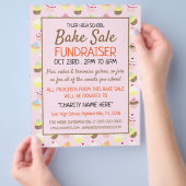 Cupcake Achtergrond, Charity Bake Sale Event Adver Flyer (Hand)