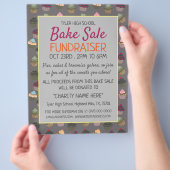 Cupcake Achtergrond, Charity Bake Sale Event Adver Flyer (Hand)