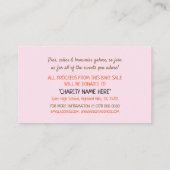 Cupcake Achtergrond, Charity Bake Sale Event Adver Visitekaartje (Achterkant)