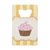  Cupcake Achtergrond Creditkaart Flessenopener (Voorkant)