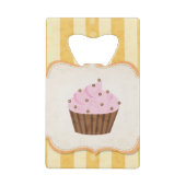 Cupcake Achtergrond Creditkaart Flessenopener (Achterkant)