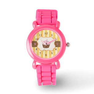 Cupcake Achtergrond Horloge