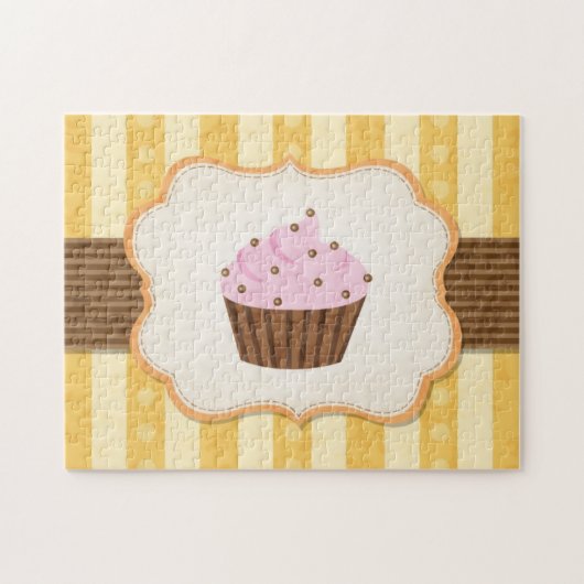  Cupcake Achtergrond Legpuzzel (Horizontaal)