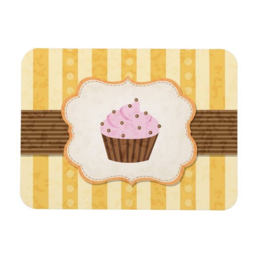  Cupcake Achtergrond Magneet (Horizontaal)