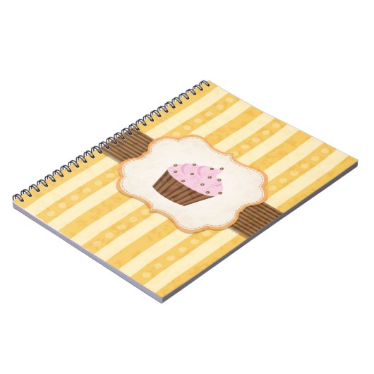  Cupcake Achtergrond Notitieboek (Linkerzijde)