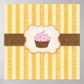  Cupcake Achtergrond Poster (Voorkant)