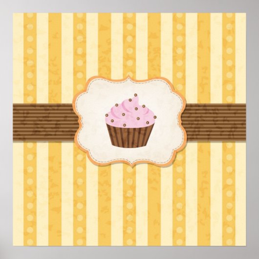 Cupcake Achtergrond Poster (Voorkant)