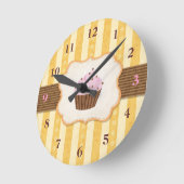 Cupcake Achtergrond Ronde Klok (Hoek)