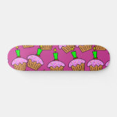 Cupcake-achtergrond Skateboard (Horizontaal)