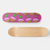 Cupcake-achtergrond Skateboard (Horizontaal)
