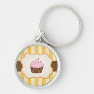 Cupcake Achtergrond Sleutelhanger