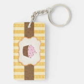 Cupcake Achtergrond Sleutelhanger (achterkant)
