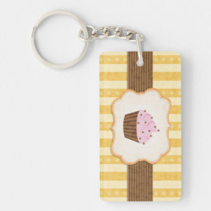 Cupcake Achtergrond Sleutelhanger