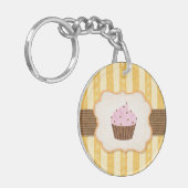  Cupcake Achtergrond Sleutelhanger (Voorkant Links)