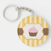  Cupcake Achtergrond Sleutelhanger (Voorkant)