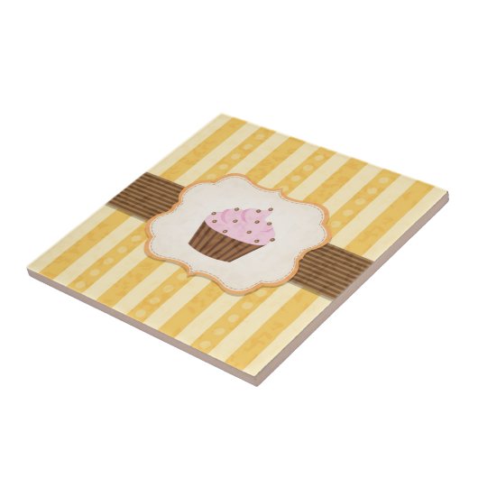  Cupcake Achtergrond Tegeltje (Zijkant)