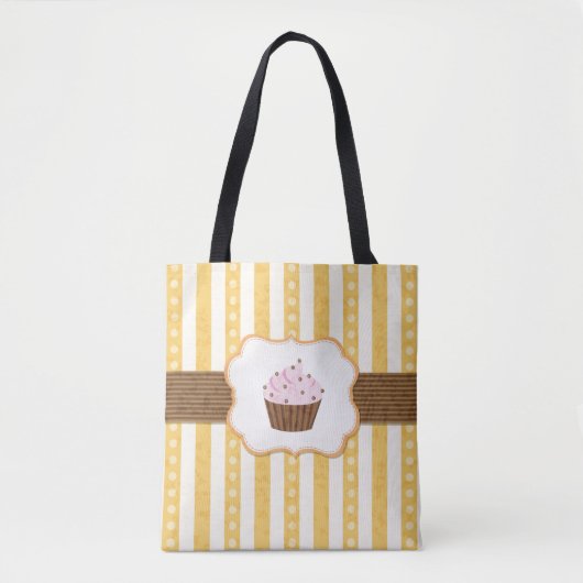  Cupcake Achtergrond Tote Bag (Voorkant)