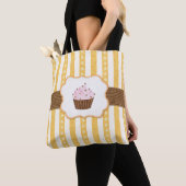  Cupcake Achtergrond Tote Bag (Dichtbij)