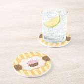Cupcake Achtergrond Zandsteen Onderzetter (Zijkant)