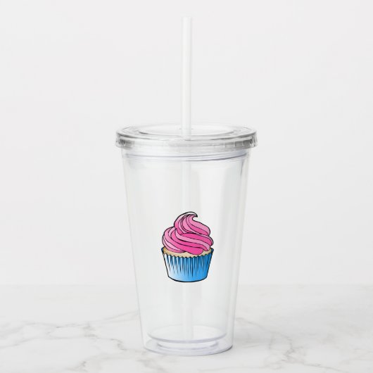 Cupcake - Acryl tumbler Drinkbeker (Voorkant)