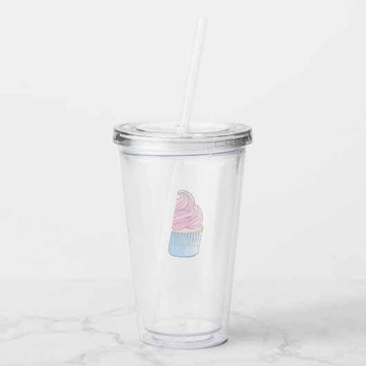 Cupcake - Acryltumbler Acryl Drinkbeker (Achterkant)
